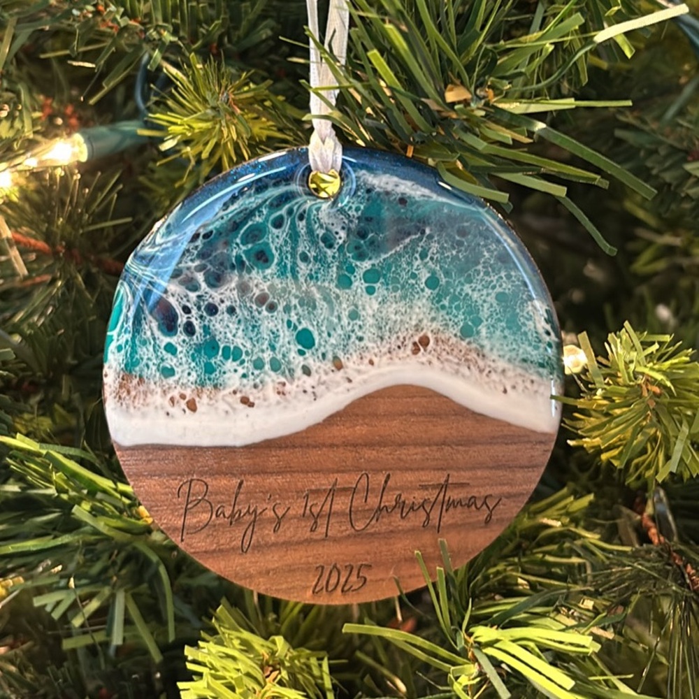 Ocean-Themed Baby’s 1st Christmas Ornament